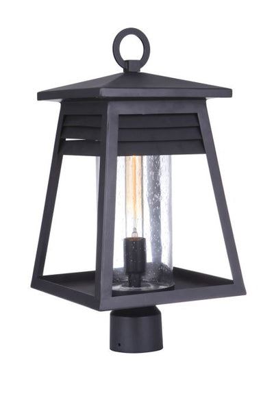 ##Antique Hardware## Becca 1 Light Large Outdoor Post Mount in Texture Black