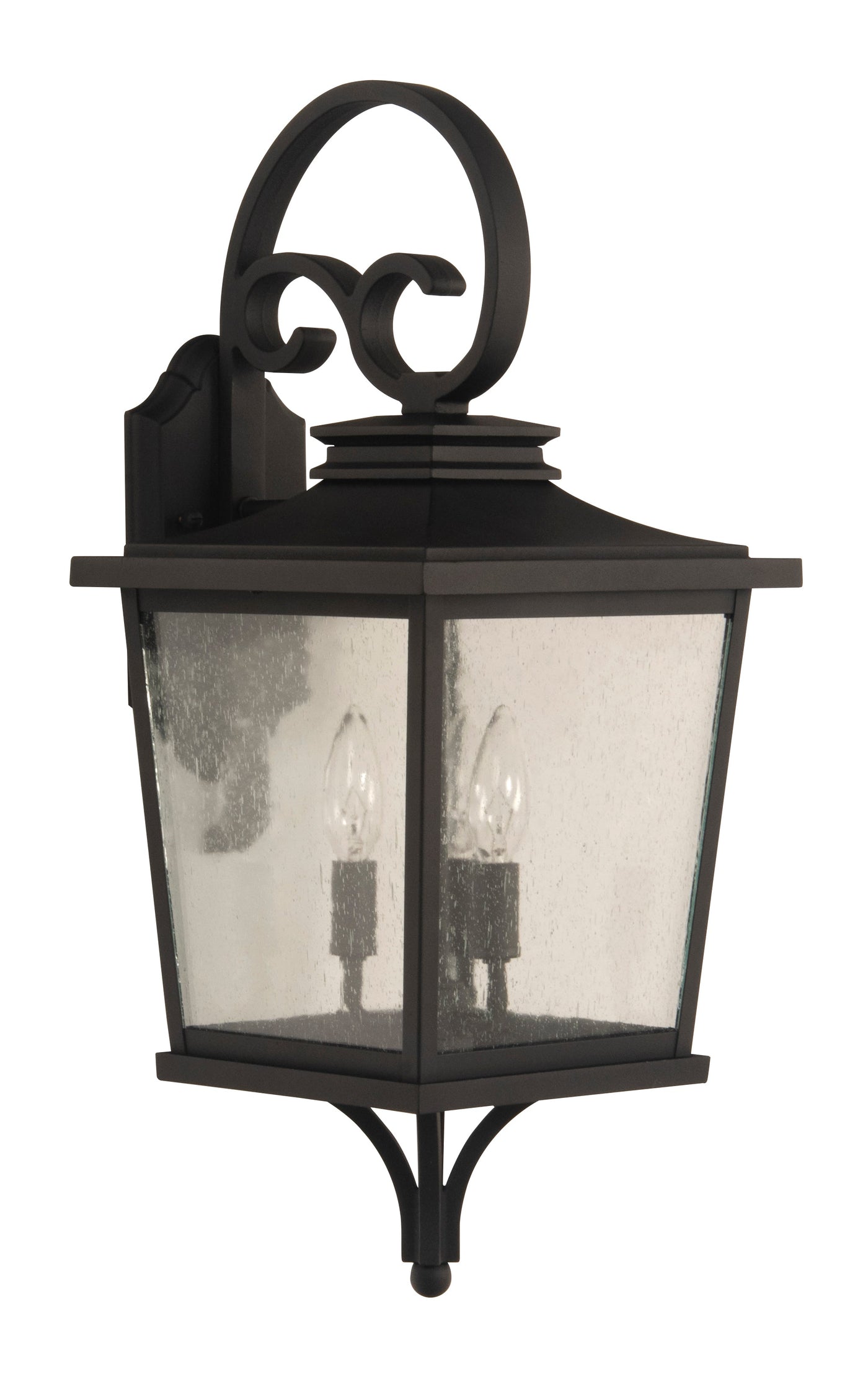 ##Antique Hardware## Tillman 3 Light Medium Outdoor Wall Lantern in Textured Black