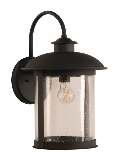 ##Antique Hardware## O'Fallon 1 Light Large Outdoor Wall Lantern in Dark Bronze Gilded