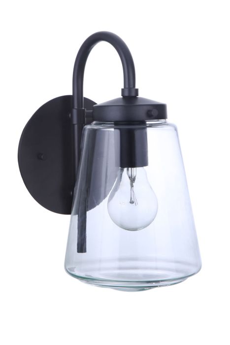 ##Antique Hardware## Laclede 1 Light Small Outdoor Wall Lantern in Midnight