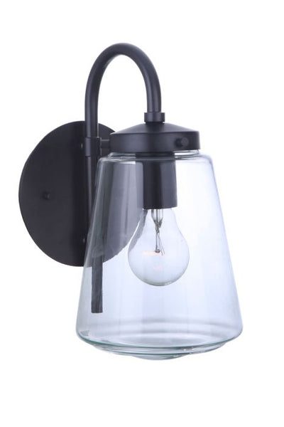 ##Antique Hardware## Laclede 1 Light Small Outdoor Wall Lantern in Midnight