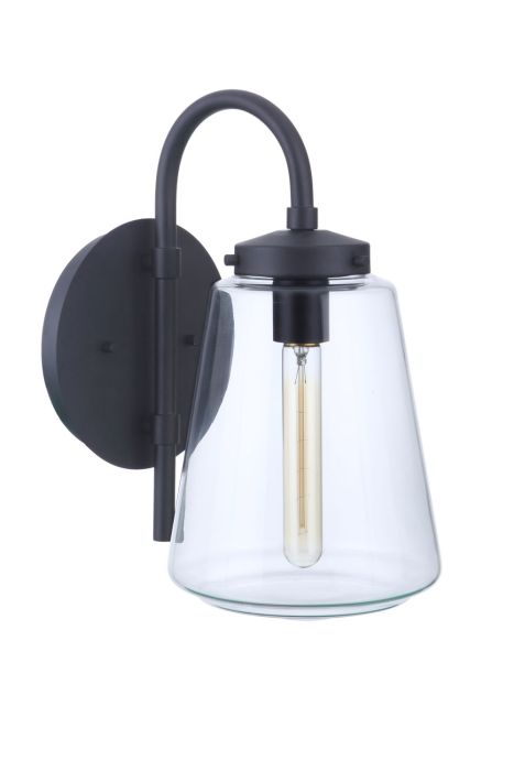 ##Antique Hardware## Laclede 1 Light Medium Outdoor Wall Lantern in Midnight