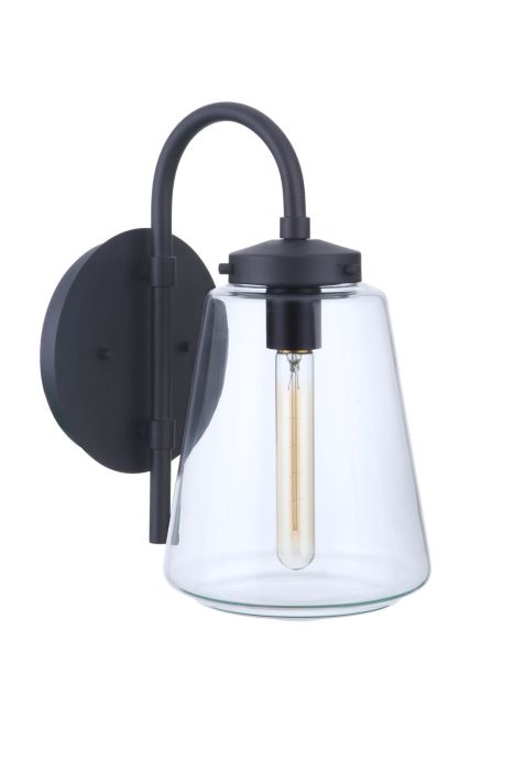 ##Antique Hardware## Laclede 1 Light Medium Outdoor Wall Lantern in Midnight