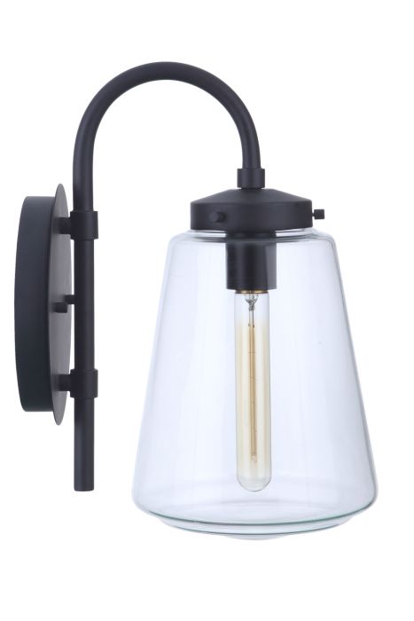 ##Antique Hardware## Laclede 1 Light Medium Outdoor Wall Lantern in Midnight