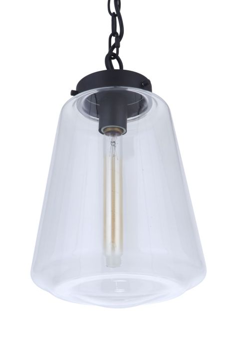 ##Antique Hardware## Laclede 1 Light Large Outdoor Pendant in Midnight