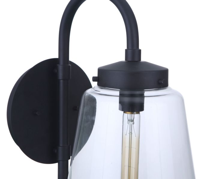 ##Antique Hardware## Laclede 1 Light Large Outdoor Wall Lantern in Midnight