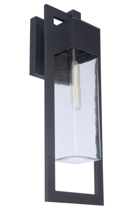 ##Antique Hardware## Perimeter 1 Light Small Outdoor Wall Lantern in Midnight