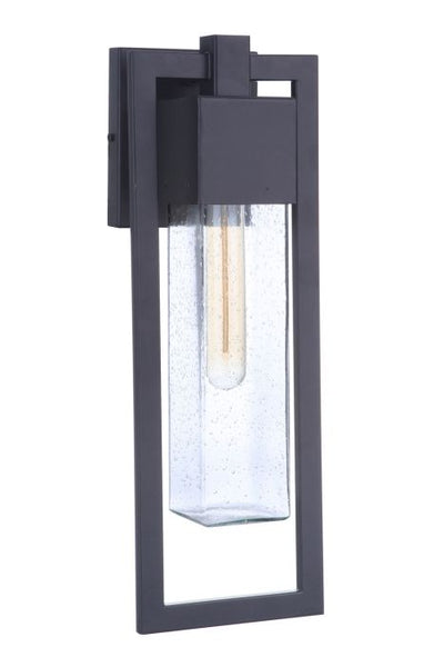 ##Antique Hardware## Perimeter 1 Light Medium Outdoor Wall Lantern in Midnight