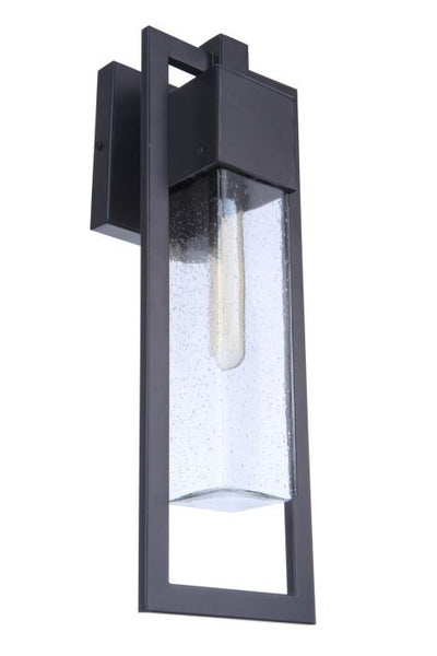 ##Antique Hardware## Perimeter 1 Light Medium Outdoor Wall Lantern in Midnight