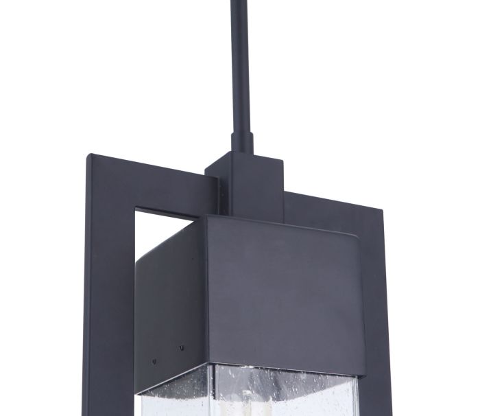 ##Antique Hardware## Perimeter 1 Light Large Outdoor Pendant in Midnight