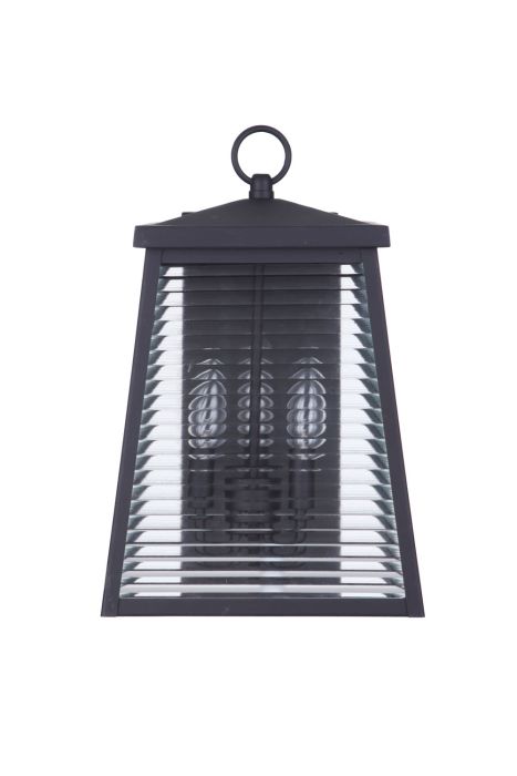 ##Antique Hardware## Armstrong 3 Light Medium Outdoor Wall Lantern in Midnight