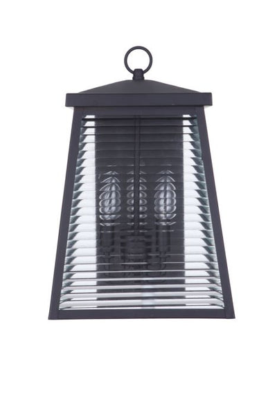 ##Antique Hardware## Armstrong 3 Light Large Outdoor Wall Lantern in Midnight