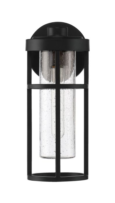 ##Antique Hardware## Encompass 1 Light Small Outdoor Wall Lantern in Midnight