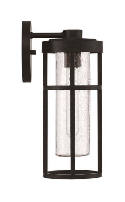 ##Antique Hardware## Encompass 1 Light Small Outdoor Wall Lantern in Midnight