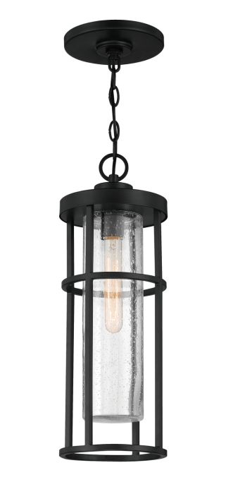 ##Antique Hardware## Encompass 1 Light Outdoor Pendant in Midnight