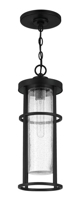 ##Antique Hardware## Encompass 1 Light Outdoor Pendant in Midnight