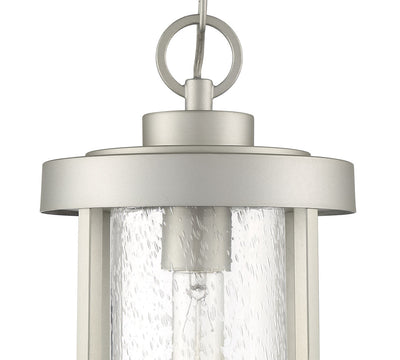 ##Antique Hardware## Encompass 1 Light Outdoor Pendant in Satin Aluminum