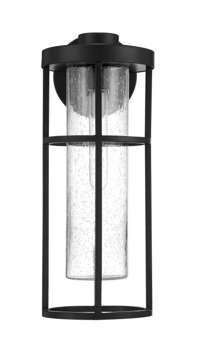 ##Antique Hardware## Encompass 1 Light Medium Outdoor Wall Lantern in Midnight