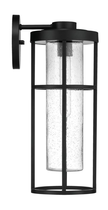 ##Antique Hardware## Encompass 1 Light Medium Outdoor Wall Lantern in Midnight