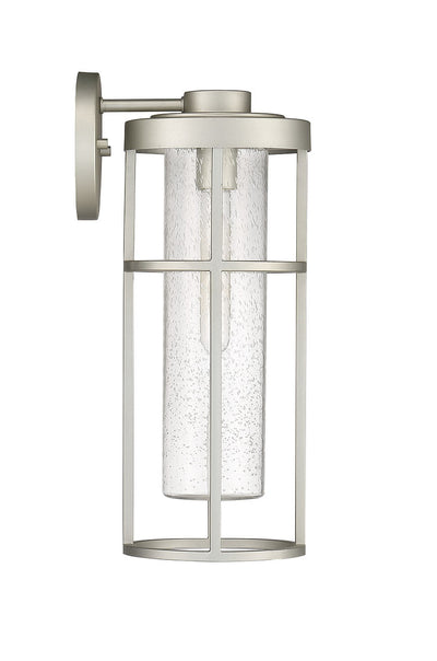 ##Antique Hardware## Encompass 1 Light Medium Outdoor Wall Lantern in Satin Aluminum