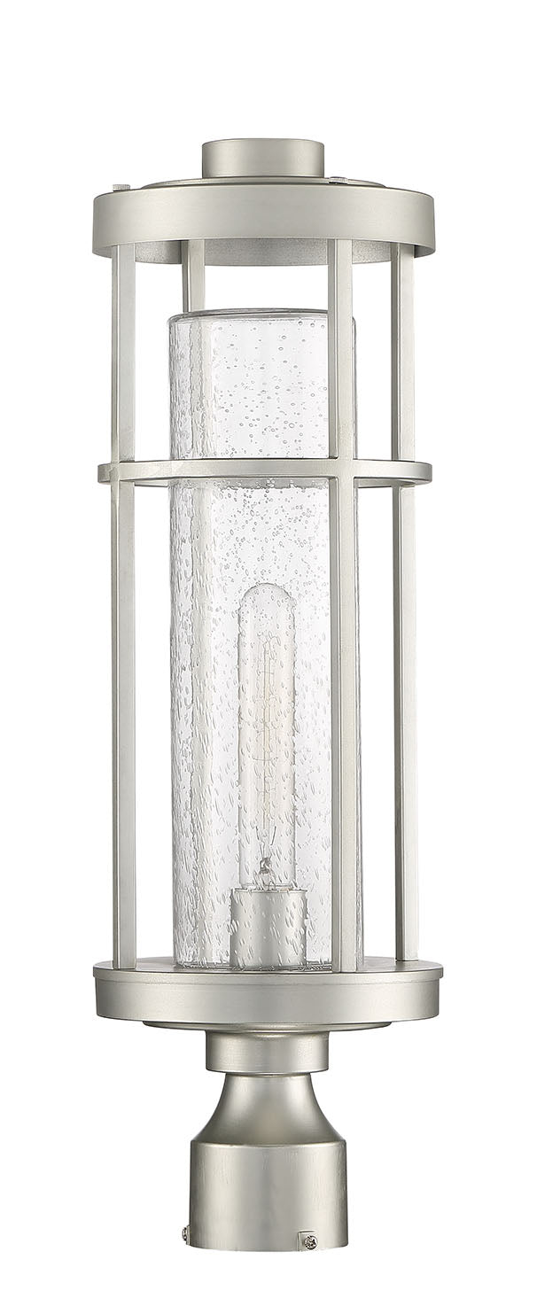 ##Antique Hardware## Encompass 1 Light Outdoor Post Mount in Satin Aluminum