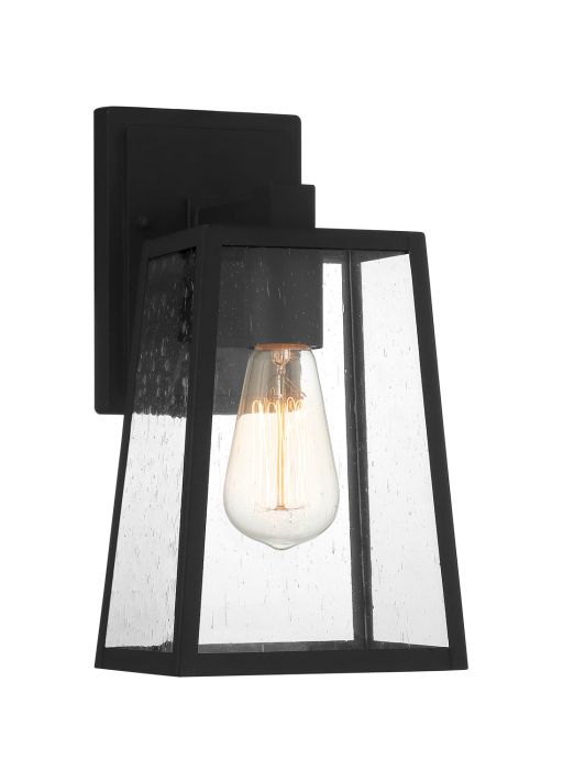 ##Antique Hardware## Dunn 1 Light Medium Outdoor Wall Lantern in Textured Black