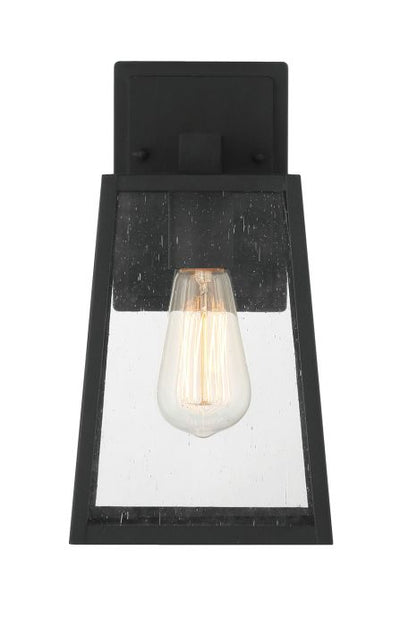 ##Antique Hardware## Dunn 1 Light Medium Outdoor Wall Lantern in Textured Black