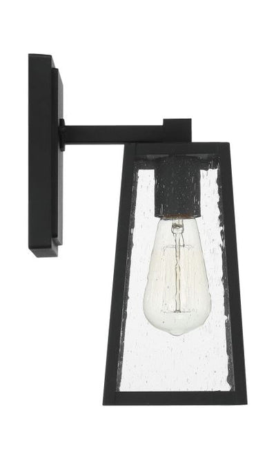 ##Antique Hardware## Dunn 1 Light Medium Outdoor Wall Lantern in Textured Black