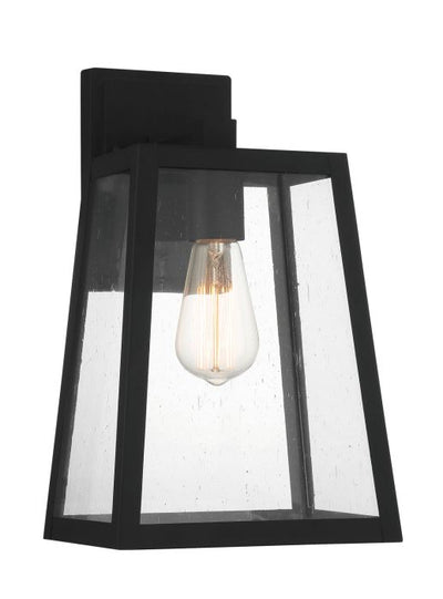 ##Antique Hardware## Dunn 1 Light Large  Outdoor Wall Lantern in Textured Black