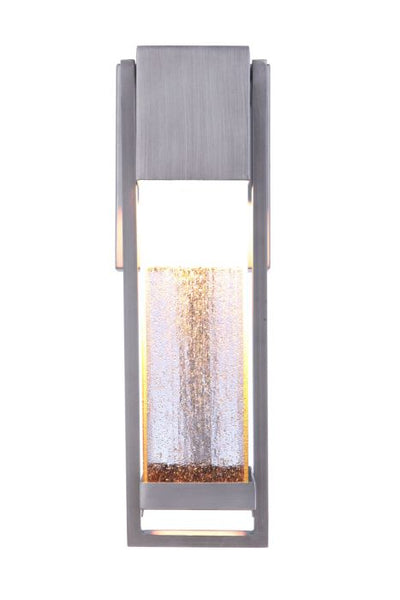 ##Antique Hardware## Bryce 1 Light Small Outdoor LED Wall Lantern in Brushed Titanium