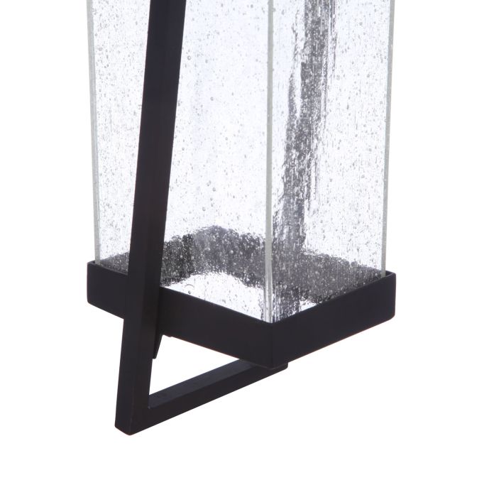 ##Antique Hardware## Bryce 1 Light Large Outdoor LED Wall Lantern in Midnight