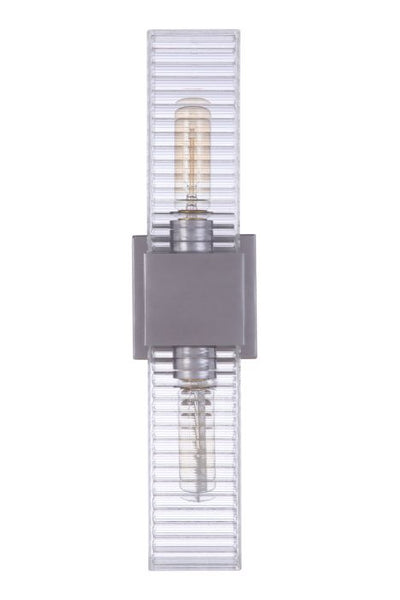 ##Antique Hardware## Ridge 18" 2 Light Outdoor Wall Sconce in Satin Aluminum