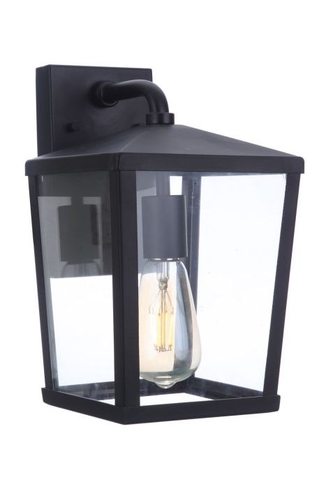 ##Antique Hardware## Olsen 1 Light Small Outdoor Wall Lantern in Midnight