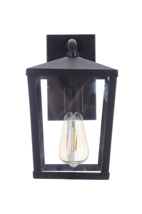 ##Antique Hardware## Olsen 1 Light Small Outdoor Wall Lantern in Midnight