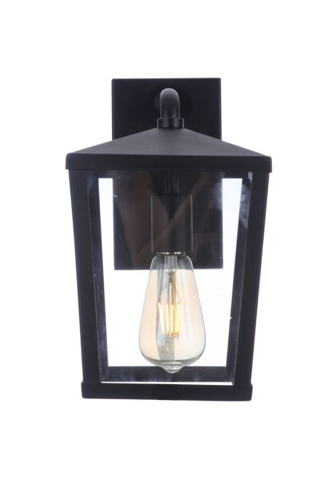 ##Antique Hardware## Olsen 1 Light Small Outdoor Wall Lantern in Midnight