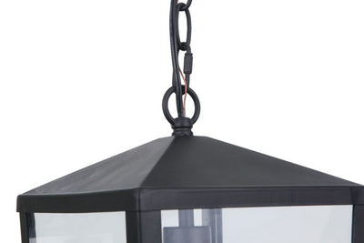 ##Antique Hardware## Olsen 1 Light Medium Outdoor Pendant in Midnight