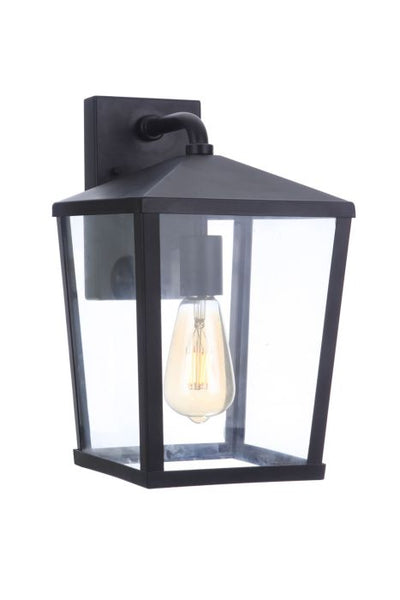 ##Antique Hardware## Olsen 1 Light Medium Outdoor Wall Lantern in Midnight