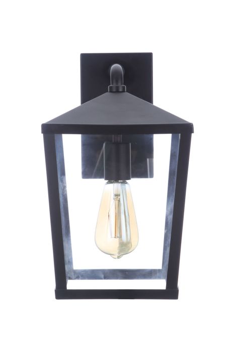 ##Antique Hardware## Olsen 1 Light Medium Outdoor Wall Lantern in Midnight