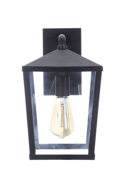 ##Antique Hardware## Olsen 1 Light Medium Outdoor Wall Lantern in Midnight