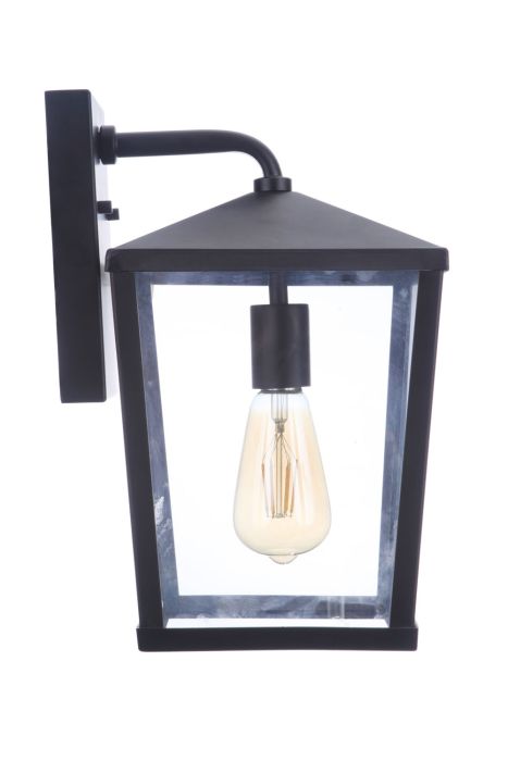 ##Antique Hardware## Olsen 1 Light Medium Outdoor Wall Lantern in Midnight