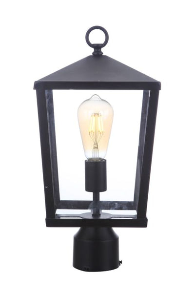 ##Antique Hardware## Olsen 1 Light Medium Outdoor Post Lantern in Midnight