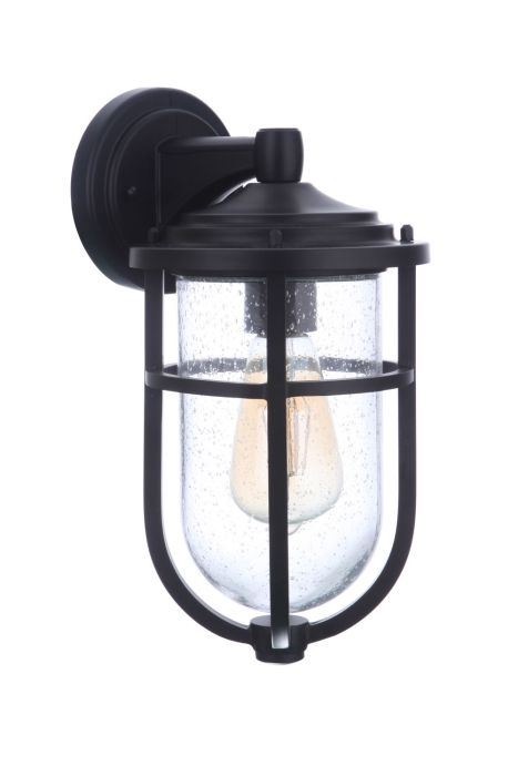 ##Antique Hardware## Voyage 1 Light Small Outdoor Wall Lantern in Midnight