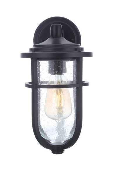 ##Antique Hardware## Voyage 1 Light Small Outdoor Wall Lantern in Midnight