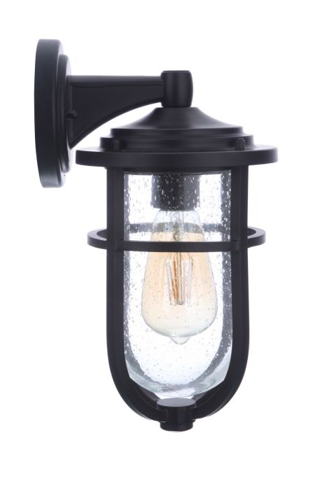 ##Antique Hardware## Voyage 1 Light Small Outdoor Wall Lantern in Midnight