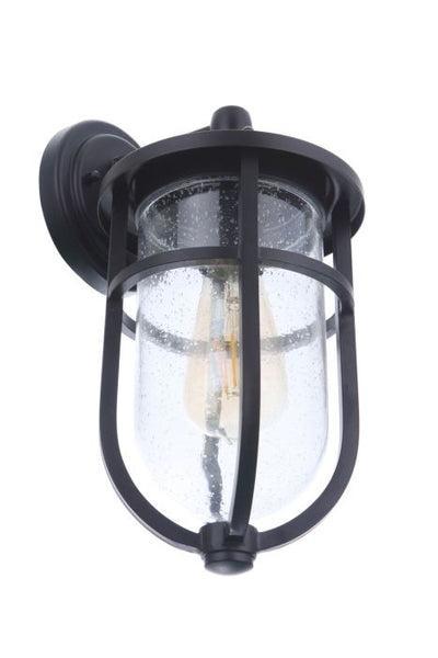 ##Antique Hardware## Voyage 1 Light Small Outdoor Wall Lantern in Midnight