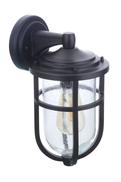 ##Antique Hardware## Voyage 1 Light Small Outdoor Wall Lantern in Midnight