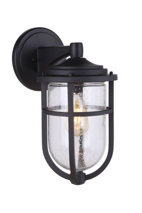 ##Antique Hardware## Voyage 1 Light Medium Outdoor Wall Lantern in Midnight