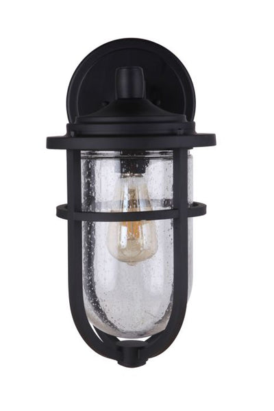 ##Antique Hardware## Voyage 1 Light Medium Outdoor Wall Lantern in Midnight