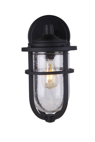 ##Antique Hardware## Voyage 1 Light Medium Outdoor Wall Lantern in Midnight