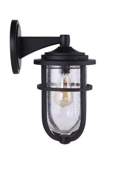 ##Antique Hardware## Voyage 1 Light Medium Outdoor Wall Lantern in Midnight